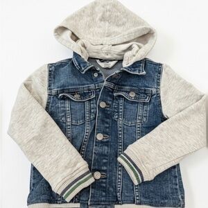 H&M Kids Denim Jacket with Gray Hood